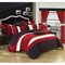 Chic Home 24 Piece Placido Complete Bedroom Set with Octagon Embroidery Color Block pattern